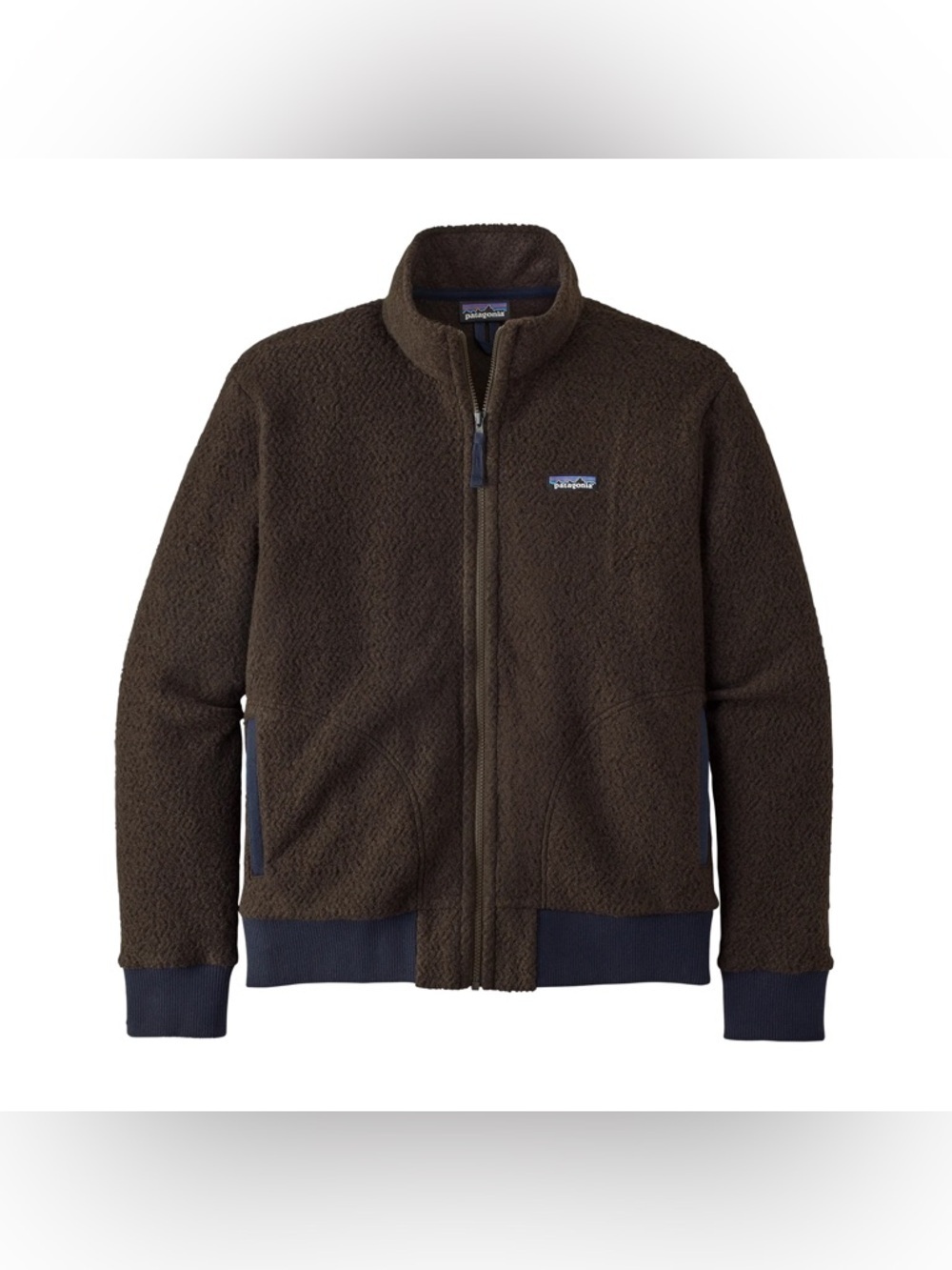 Patagonia Mens Woolyester Fleece Full Zip Jacket in Logwood Brown